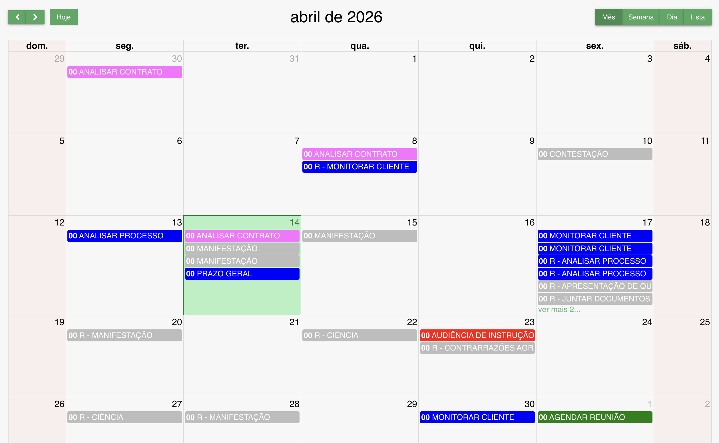 Calendário